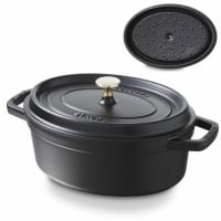 Staub braad- wildpan 31 cm ovaal zwart