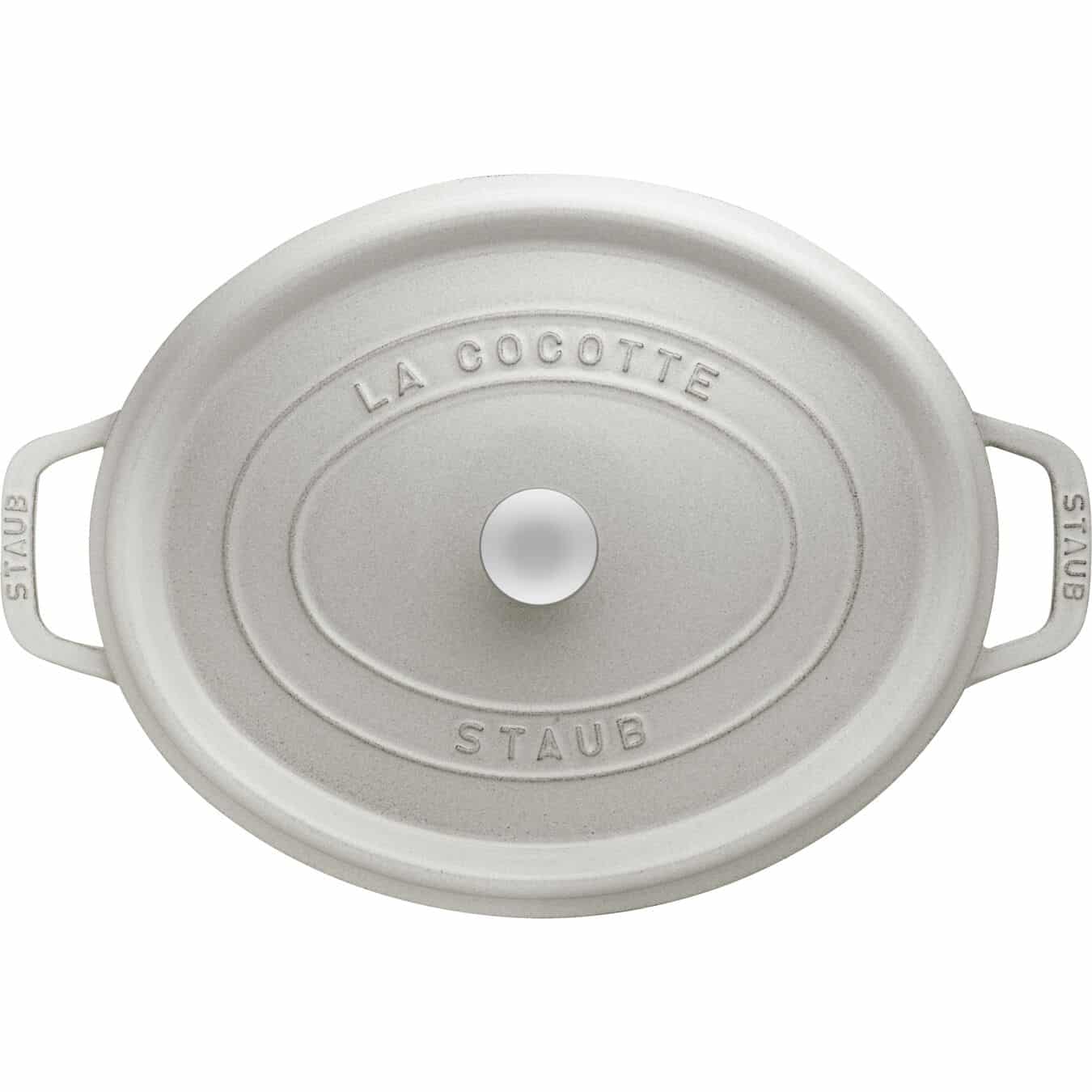 Staub white truffle braadpan 31cm ovaal Inductie Geschikte Pannen